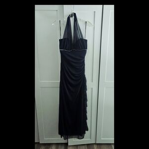 Jessica Black Backless Halter Dress